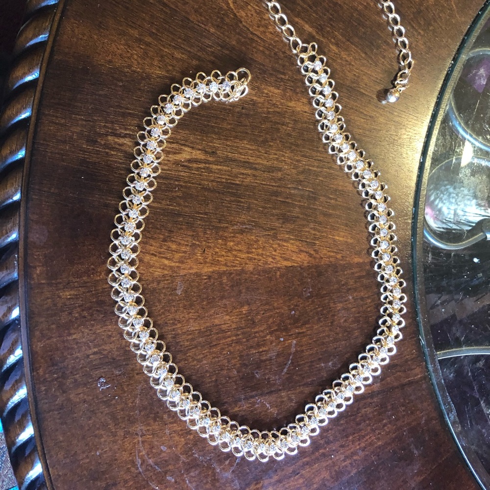 Gold belt with diamond like embellishments